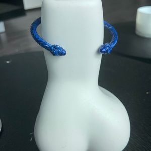 David Yurman aluminum cable bracelet Blue